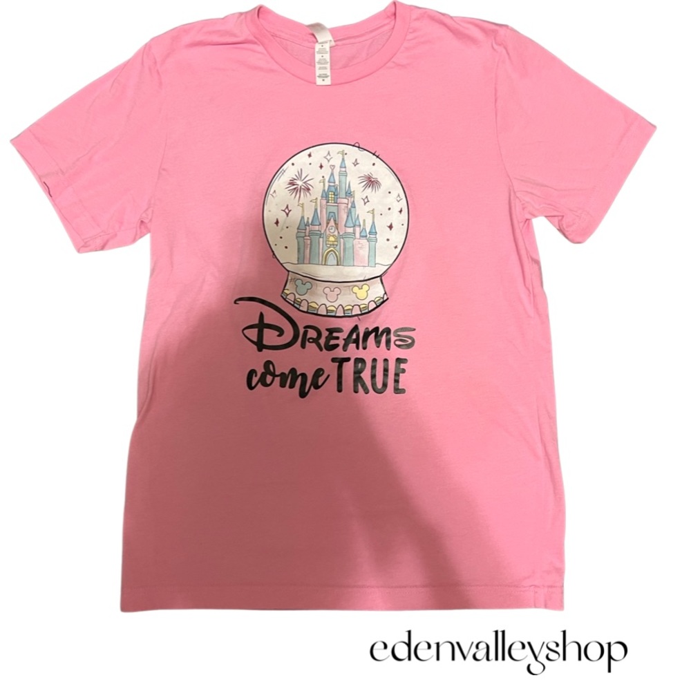Disney Soft & Trendy Bubblegum Pink Womens Shirt w Magic Kingdom
